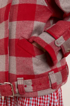 Polly Wool Bomber Jacket (Red)