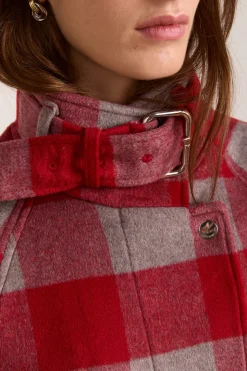 Polly Wool Bomber Jacket (Red)