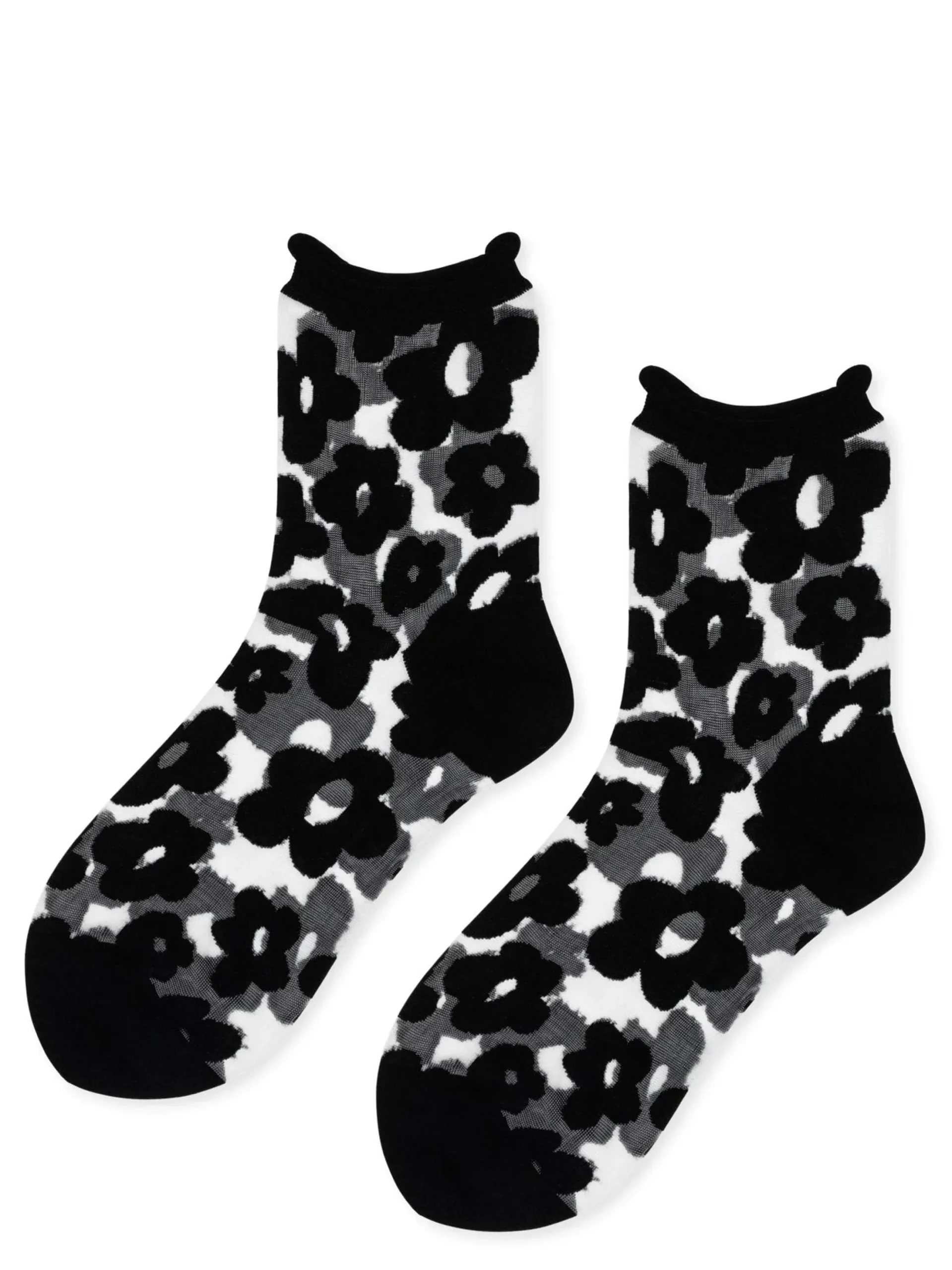 Pop Sheer Short Crew (Black)