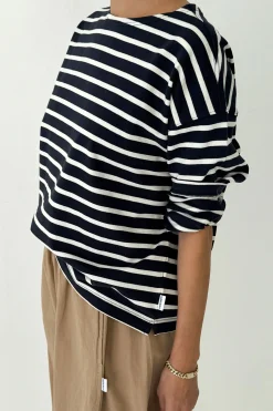 Sailor Top (White Stripe on Navy)