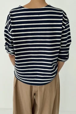 Sailor Top (White Stripe on Navy)