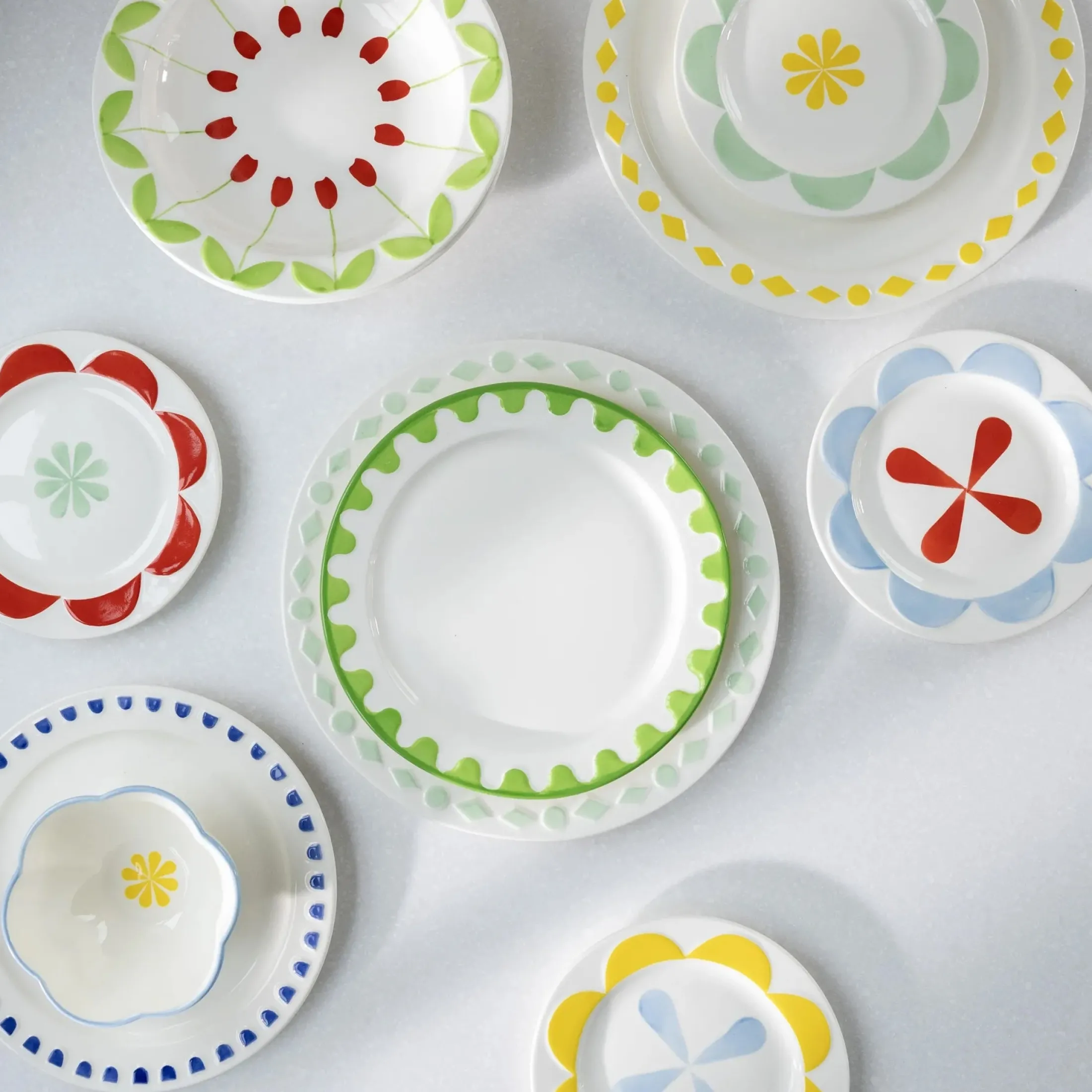 Small Folk Plates (Set of 4)