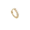 Solid Gold Prong CZ Huggie (Single)