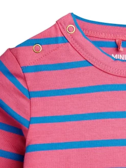 Stripe Long Sleeve Onesie (Pink)