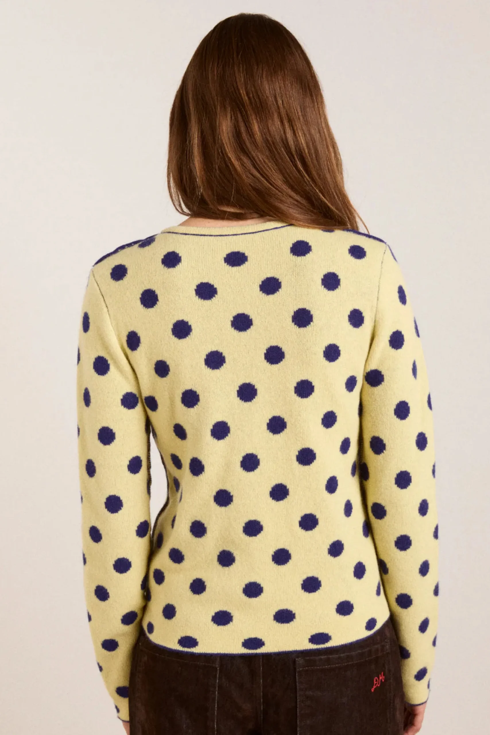 Tabitha Merino Reversible Cardigan (Navy/Butter)