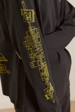 The Reader Long Sleeve Tee (Charcoal)