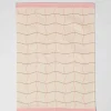 Wave Grid Woven Cotton Tea Towel (Natural)