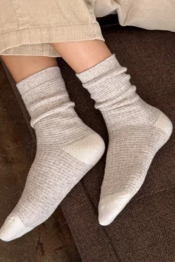Wool Waffled Socks (Oatmeal / Cream)